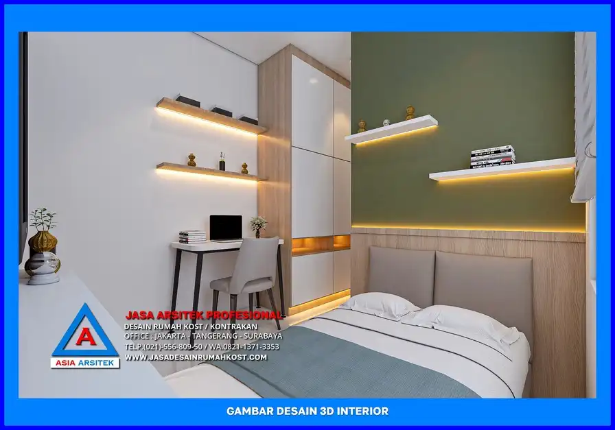 kamar tidur Jasa Desain Rumah Kost Dengan Material Terbaik di Depok