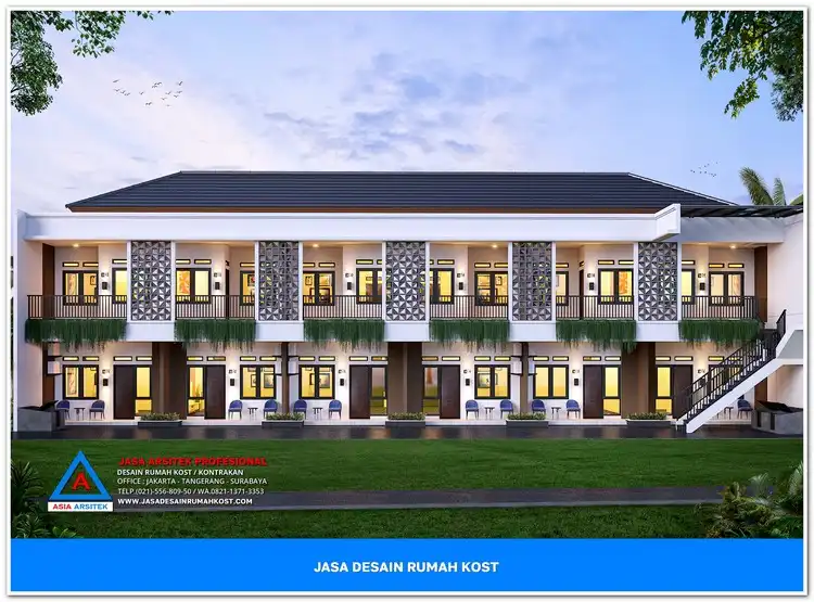 depan kiri rumah Jasa Desain Rumah Kost Harga Hemat di Abadijaya Depok