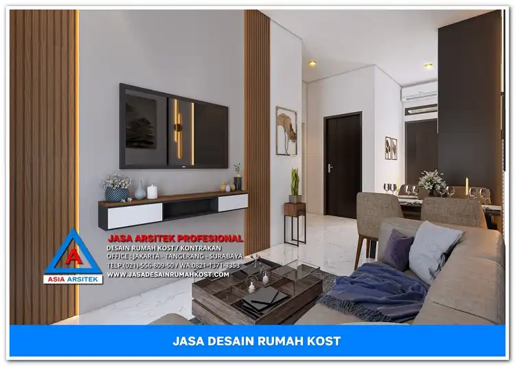 ruang keluarga Jasa Desain Rumah Kost Harga Hemat di Abadijaya Depok