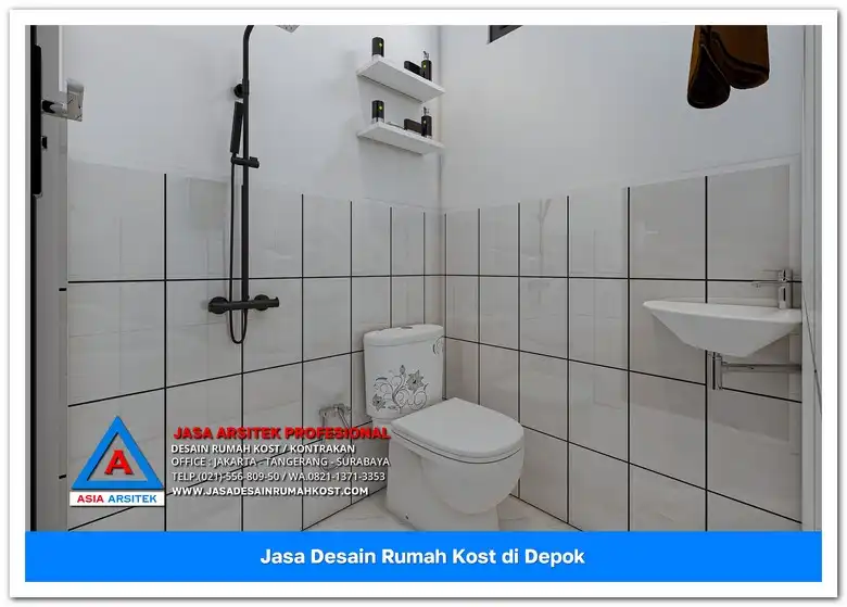 kamar mandi Jasa Desain Rumah Kost Harga Hemat di Baktijaya Depok