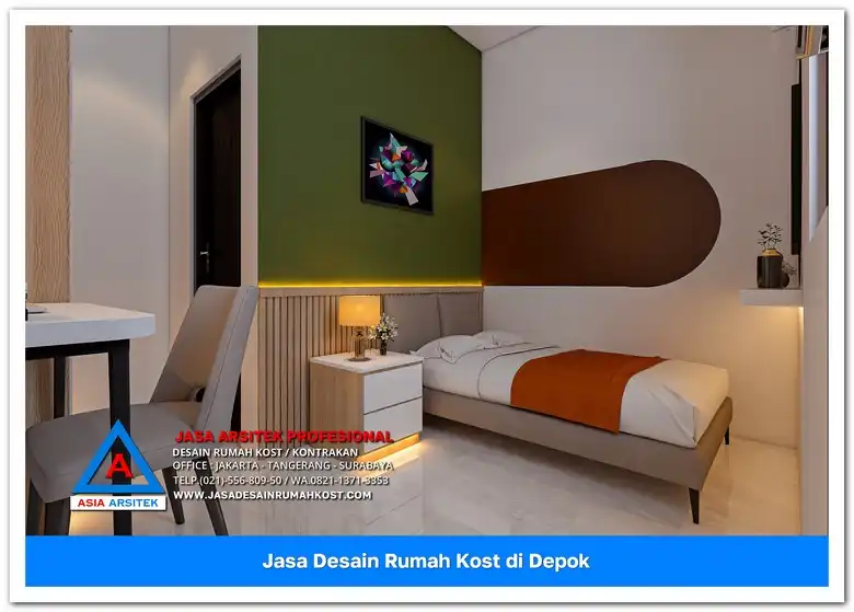 ruang tidur kost Jasa Desain Rumah Kost Harga Hemat di Baktijaya Depok