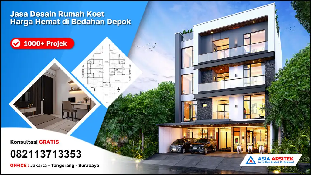 header Jasa Desain Rumah Kost Harga Hemat di Bedahan Depok