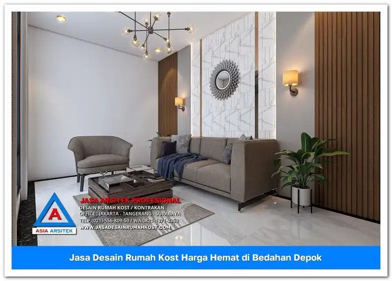 lobby Jasa Desain Rumah Kost Harga Hemat di Bedahan Depok