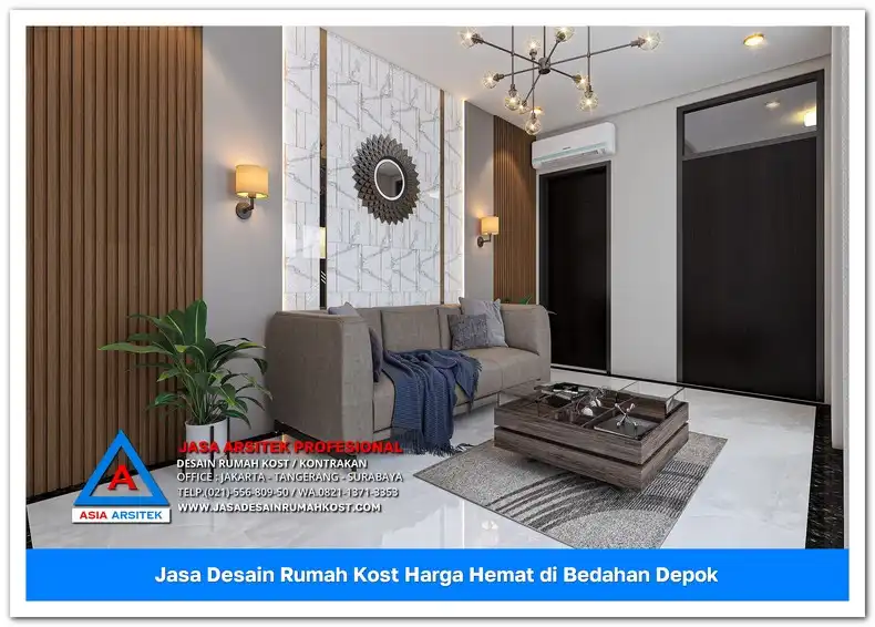 ruang tunggu Jasa Desain Rumah Kost Harga Hemat di Bedahan Depok