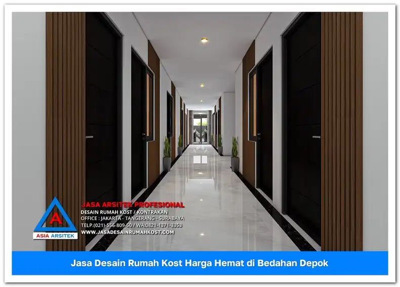area selasar Jasa Desain Rumah Kost Harga Hemat di Bedahan Depok