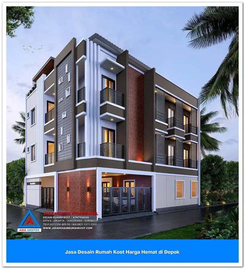 tampak hook Jasa Desain Rumah Kost Harga Hemat di Beji Depok