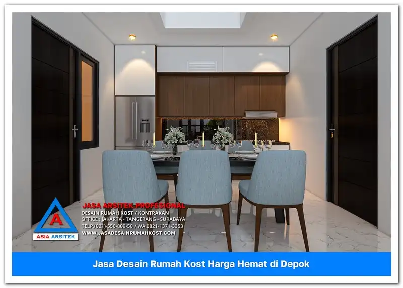 ruang makan Jasa Desain Rumah Kost Harga Hemat di Beji Depok