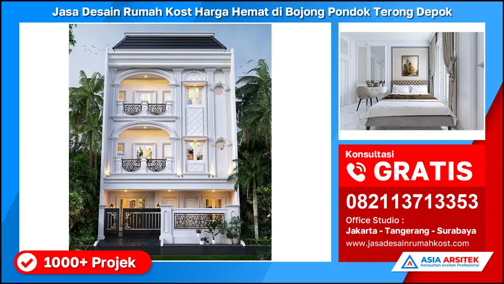 header Jasa Desain Rumah Kost Harga Hemat di Bojong Pondok Terong Depok