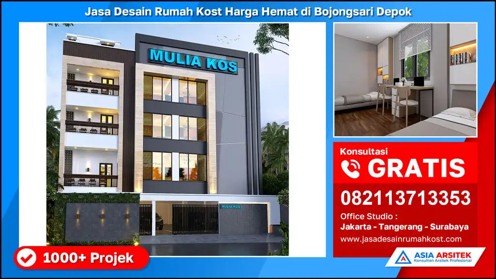 header Jasa Desain Rumah Kost Harga Hemat di Bojongsari Depok