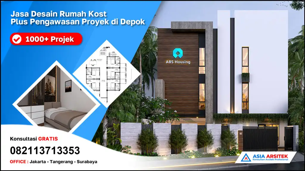 cover Jasa Desain Rumah Kost Plus Pengawasan Proyek di Depok