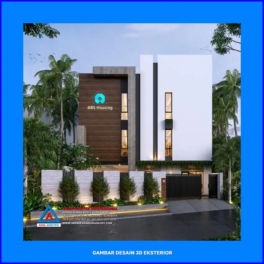 tampak depan Jasa Desain Rumah Kost Plus Pengawasan Proyek di Depok