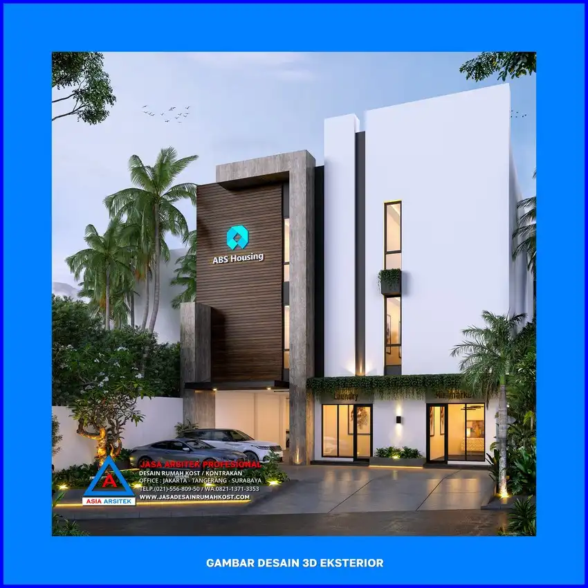 area parkir Jasa Desain Rumah Kost Plus Pengawasan Proyek di Depok