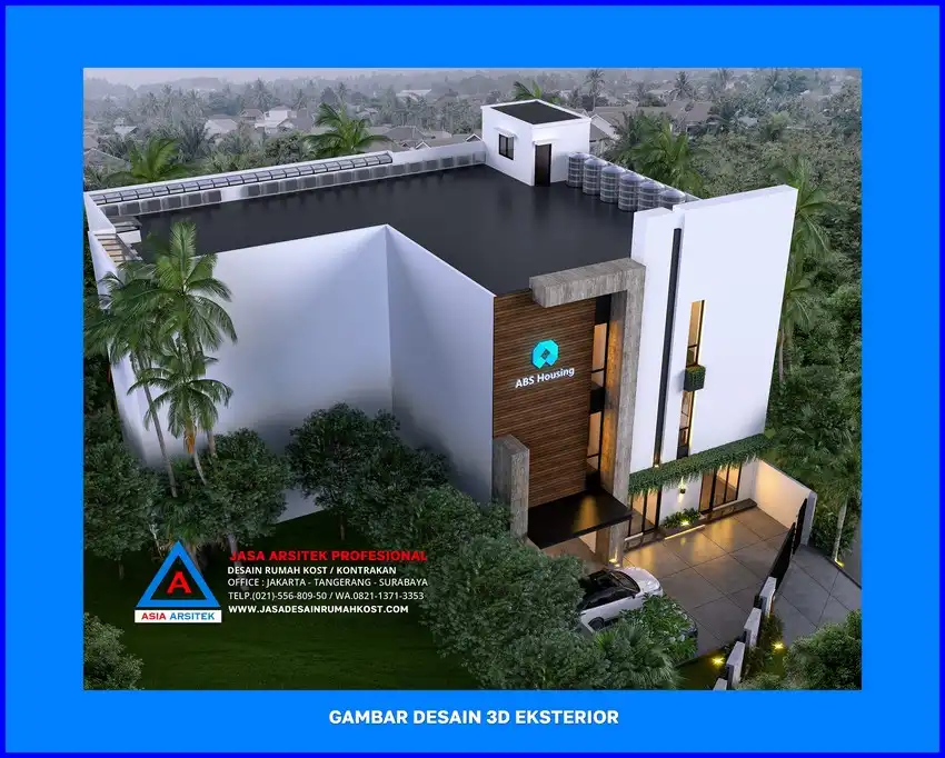 tampak atas Jasa Desain Rumah Kost Plus Pengawasan Proyek di Depok