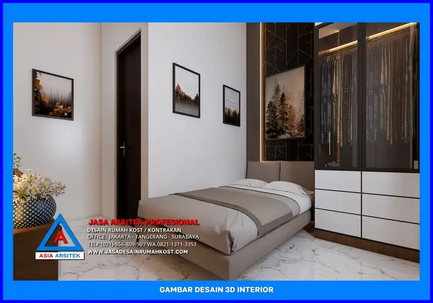 kamar tidur kost Jasa Desain Rumah Kost Plus Pengawasan Proyek di Depok