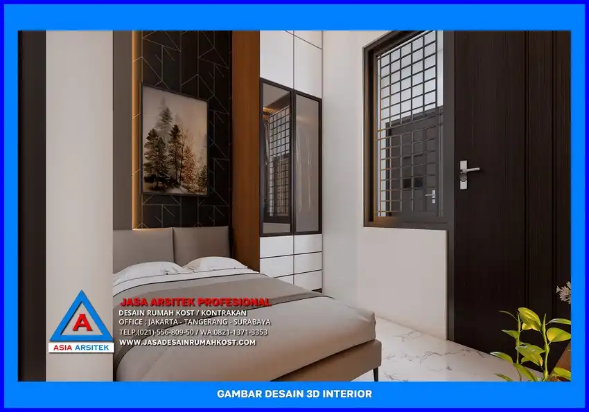 ruang tidur Jasa Desain Rumah Kost Plus Pengawasan Proyek di Depok