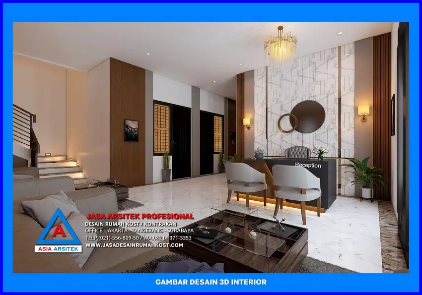 lobby Jasa Desain Rumah Kost Plus Pengawasan Proyek di Depok