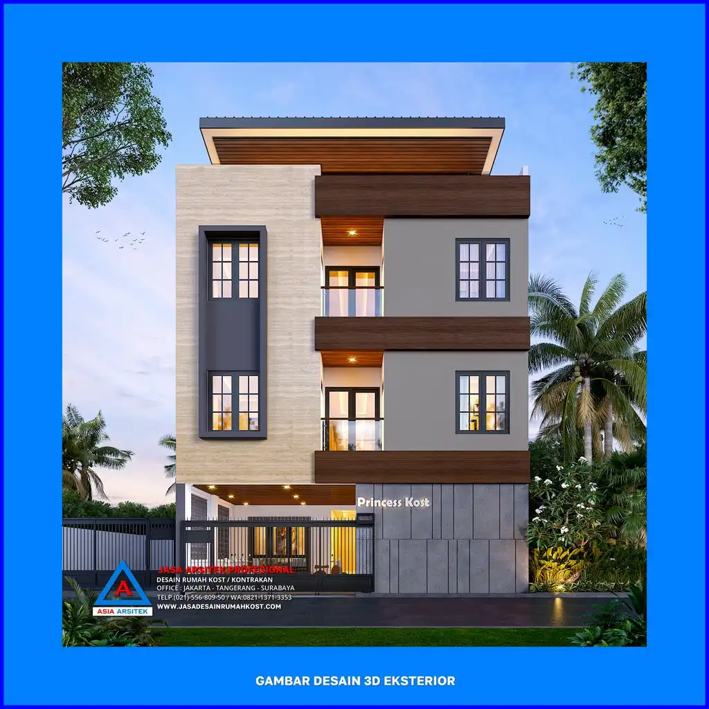 tampak depan Jasa Desain Rumah Kost Plus Pengurusan Imb di Depok