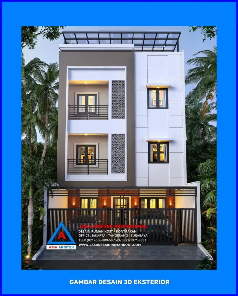 fasad rumah kost Jasa Desain Rumah Kost Plus Renovasi di Depok