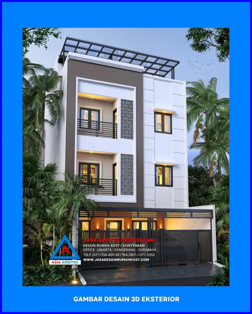 fasad Jasa Desain Rumah Kost Plus Renovasi di Depok
