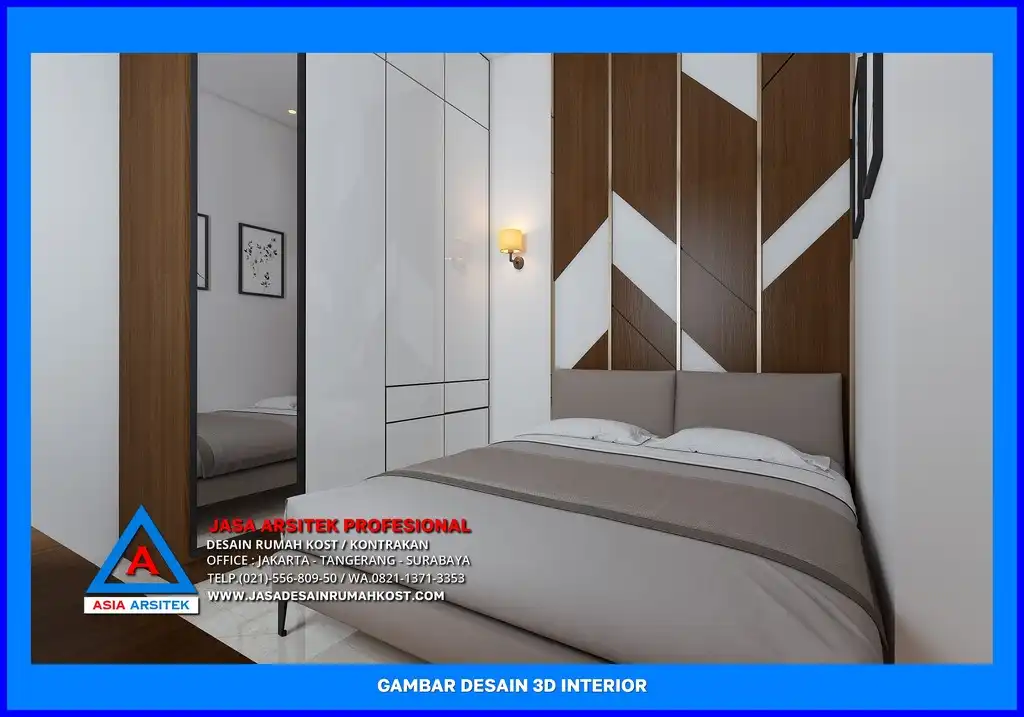 ruang tidur Jasa Desain Rumah Kost Plus Renovasi di Depok