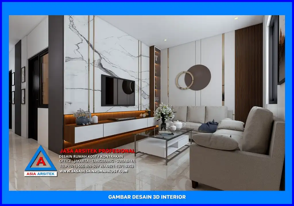 ruang keluarga Jasa Desain Rumah Kost Plus Renovasi di Depok