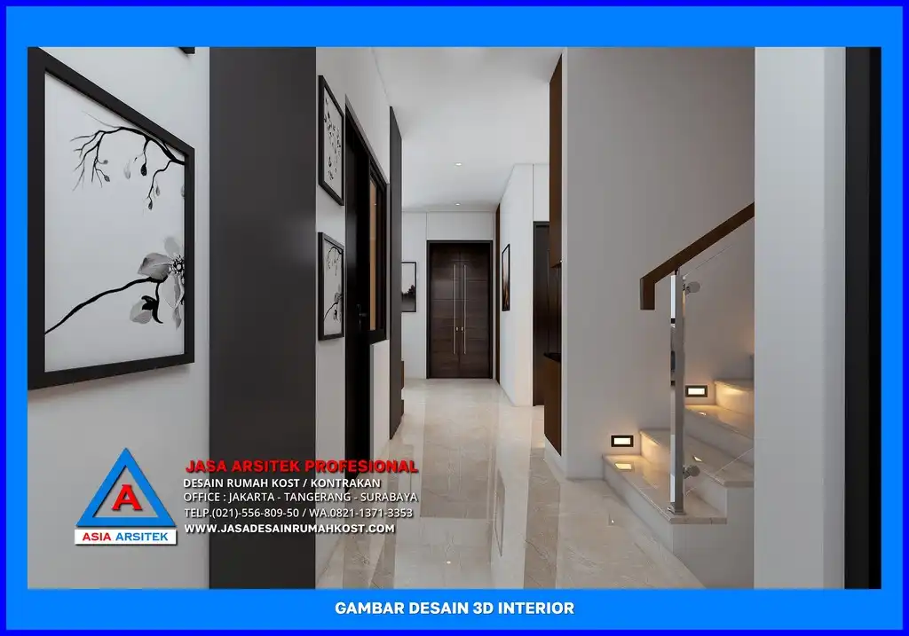 area tangga Jasa Desain Rumah Kost Plus Renovasi di Depok