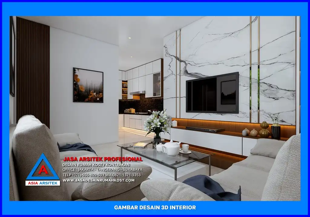 ruang bersama Jasa Desain Rumah Kost Plus Renovasi di Depok