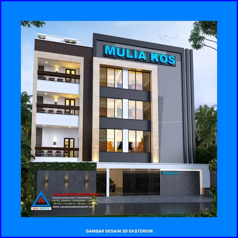 tampak depan Jasa Desain Rumah Kost Untuk Investasi Properti di Depok