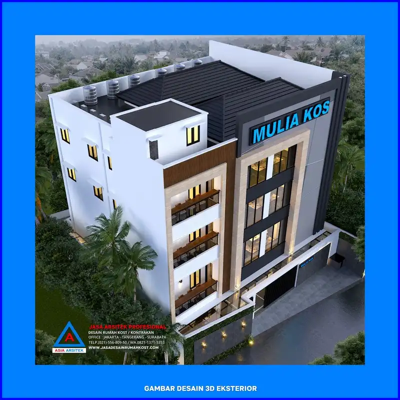 tampak atas Jasa Desain Rumah Kost Untuk Investasi Properti di Depok