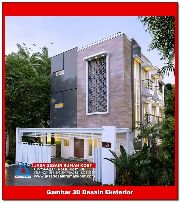 Jasa Desain Rumah Kost di Jatibening Bekasi