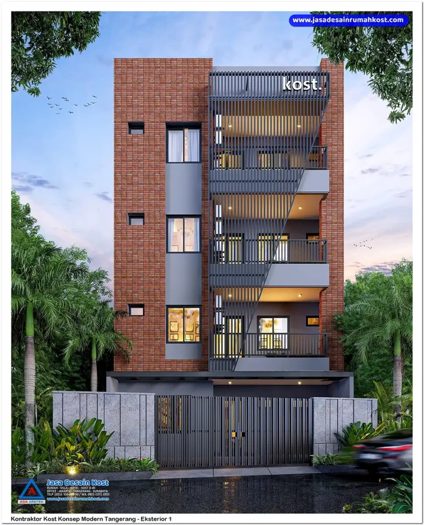 Kontraktor Kost Konsep Modern Tangerang