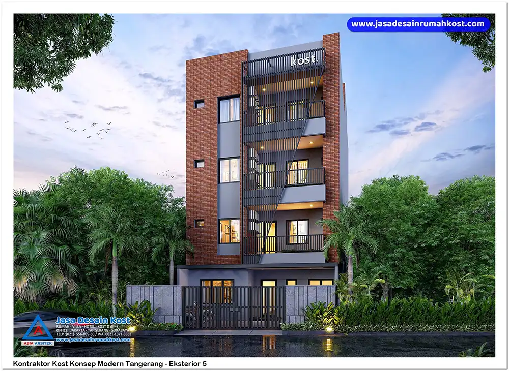 Kontraktor Kost Konsep Modern Tangerang