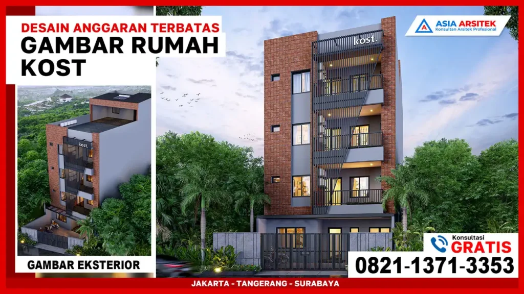 Desain Kost Anggaran Terbatas Di Bekasi – Konsep desain kost minimalis modern dengan tata ruang efisien, cocok untuk investasi di Bekasi dengan anggaran terbatas.