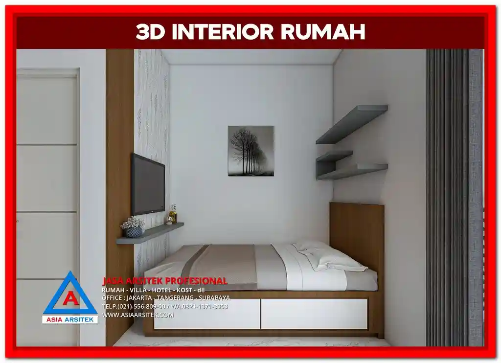 Desain Rumah Kost Lahan Sempit Di Mustika Jaya – Tampak depan rumah kost modern di lahan terbatas dengan desain fungsional, rapi, dan cocok untuk kawasan padat penduduk