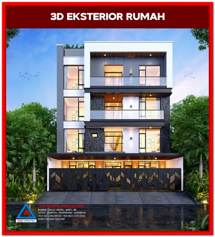 Jasa Desain Kost Eksklusif Di Harapan Indah Bekasi – Desain bangunan kost eksklusif dengan tampilan modern, tata ruang optimal, dan fasilitas lengkap yang cocok untuk hunian sewa premium di kawasan strategis