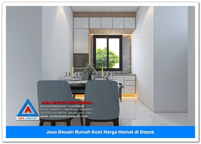ruang makan Jasa Desain Rumah Kost Harga Hemat di Bojongsari Lama Depok