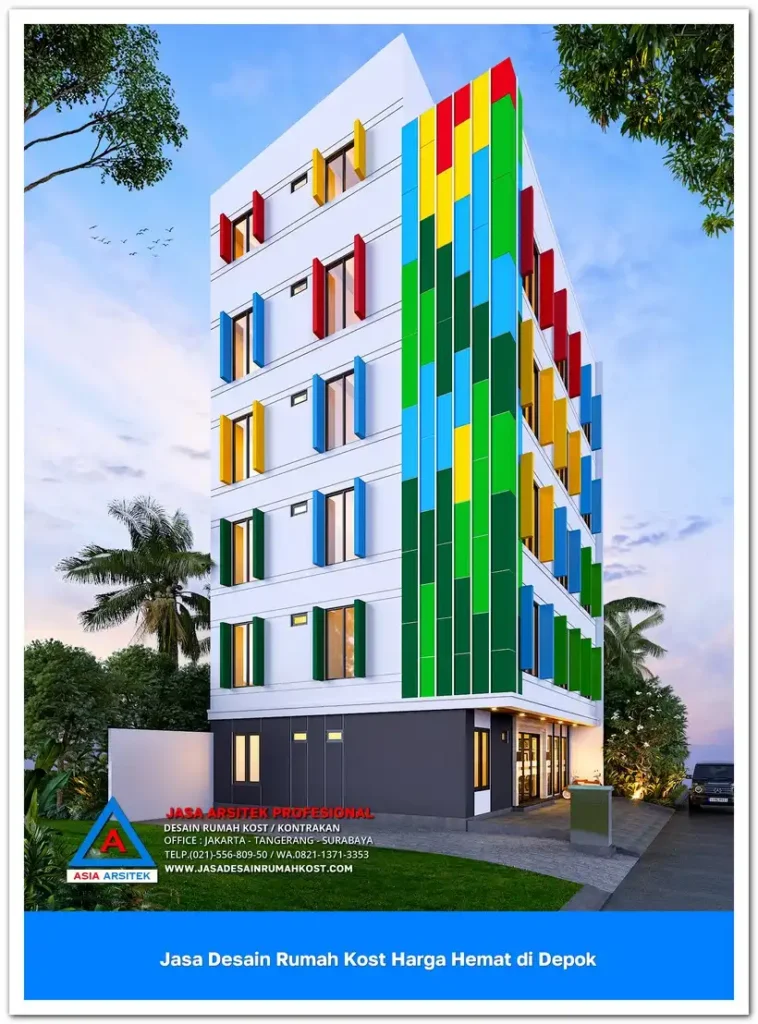 tampak hook Jasa Desain Rumah Kost Harga Hemat di Cilodong Depok