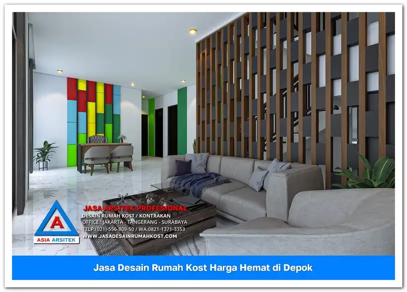 lobby Jasa Desain Rumah Kost Harga Hemat di Cilodong Depok