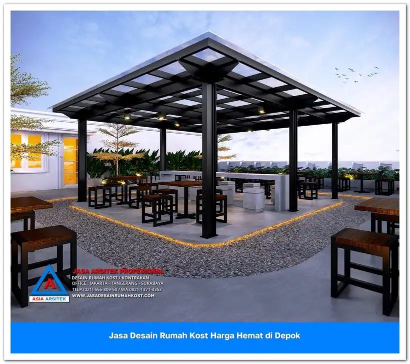 rooftopJasa Desain Rumah Kost Harga Hemat di Cinangka Depok