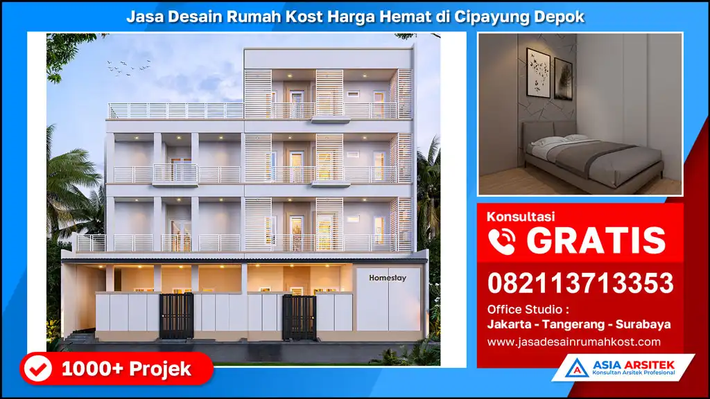 HD Jasa Desain Rumah Kost Harga Hemat di Cipayung Depok