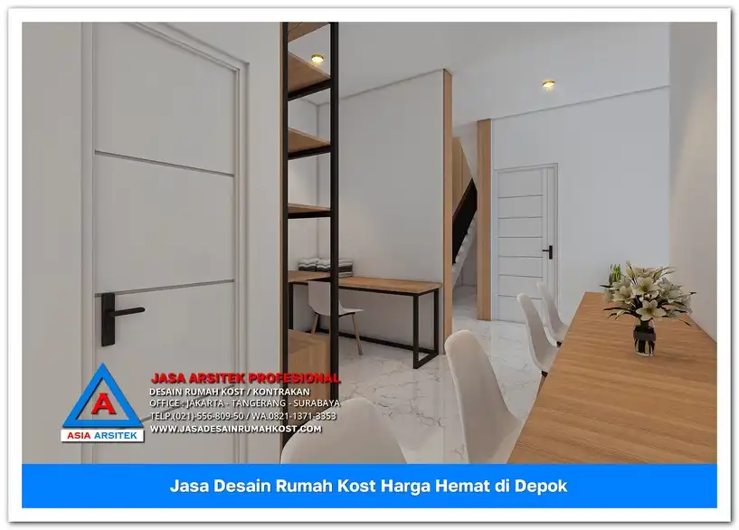 ruang baca Jasa Desain Rumah Kost Harga Hemat di Cipayung Depok