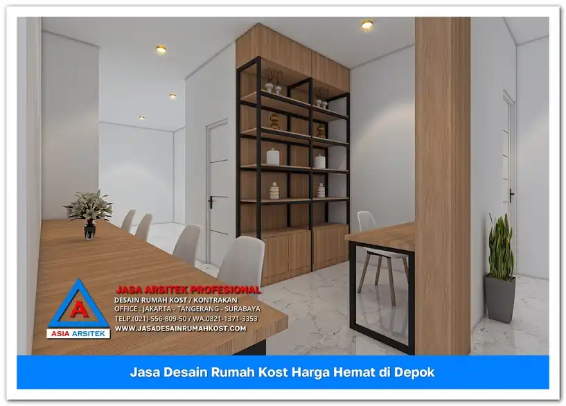 ruang duduk Jasa Desain Rumah Kost Harga Hemat di Cipayung Depok