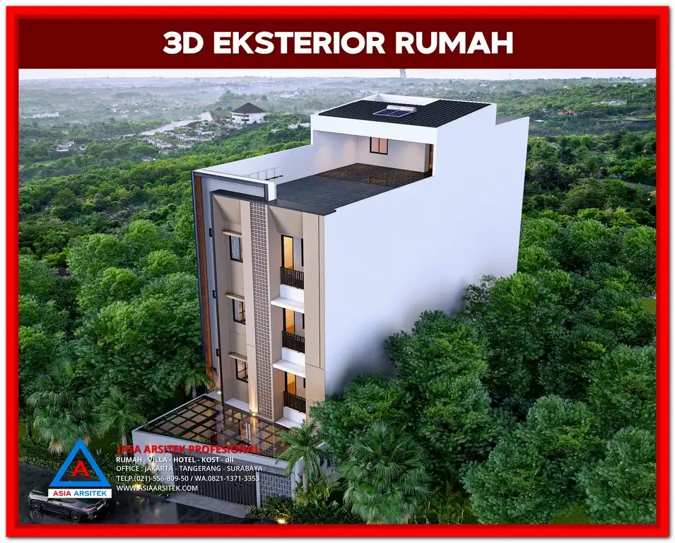 Jasa Desain Rumah Kost Murah Bekasi 2025 – Gambar desain rumah kost modern dan hemat biaya, cocok untuk lahan di kota Bekasi dengan konsep hunian sewa yang efisien.