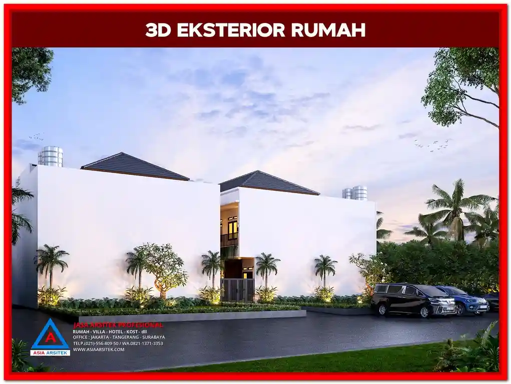 Desain kost sederhana di Bekasi dengan konsep hemat biaya dan tampilan minimalis modern.