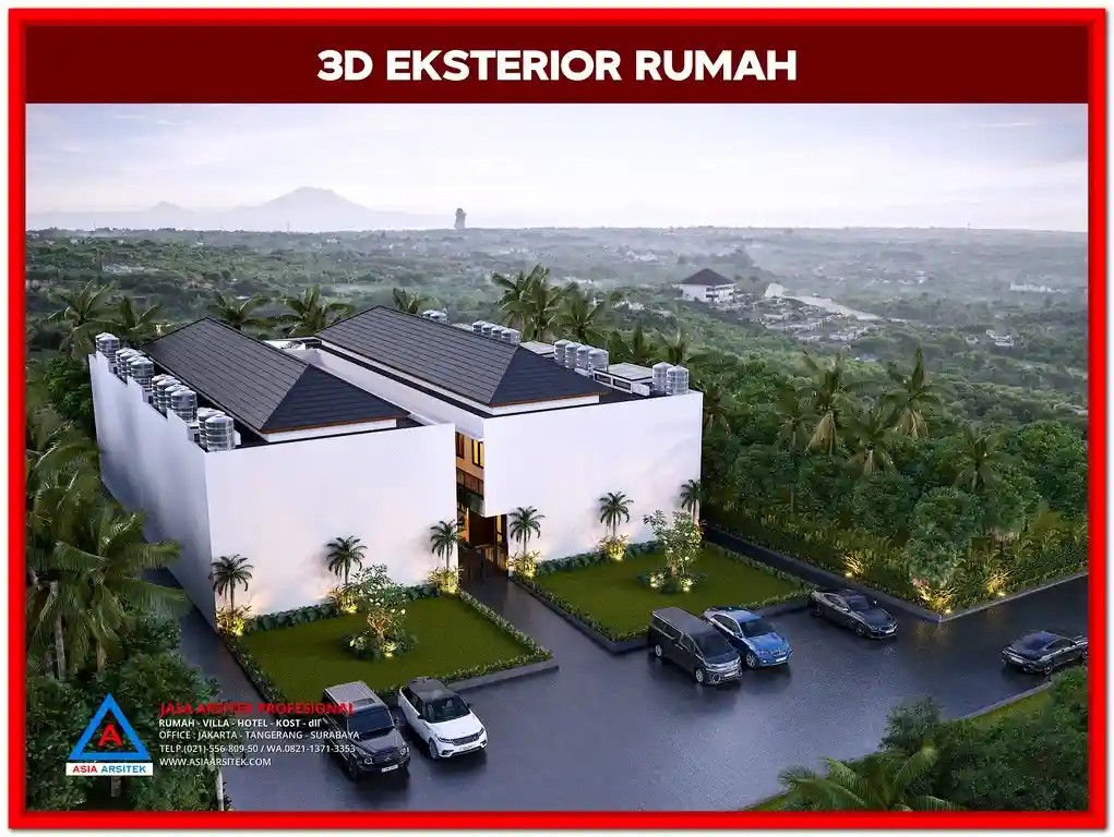 Desain kost sederhana di Bekasi dengan konsep hemat biaya dan tampilan minimalis modern.