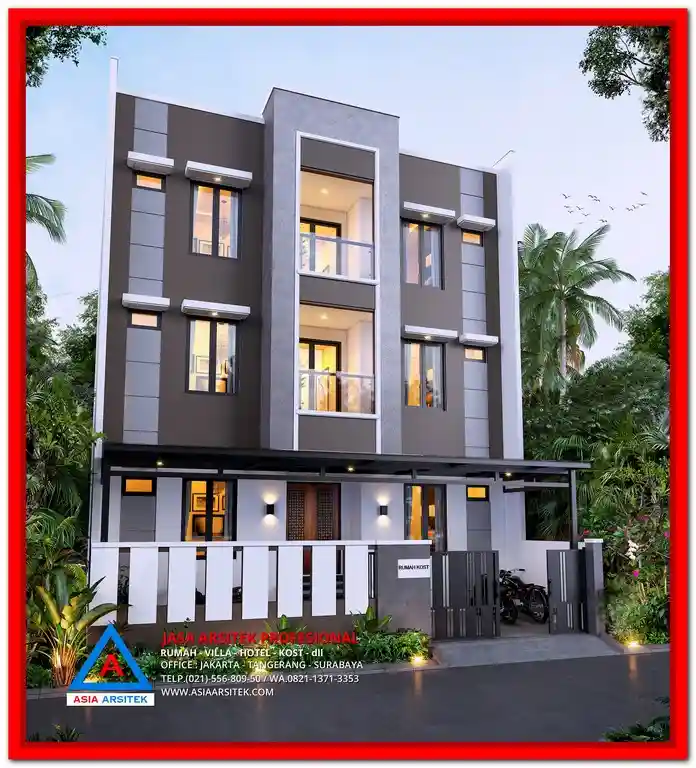 Jasa Desain Rumah Kost Murah di Bekasi – Desain rumah kost hemat biaya dengan tampilan modern, tata ruang efisien, dan solusi optimal untuk hunian sewa yang menguntungkan di area strategis Bekasi.