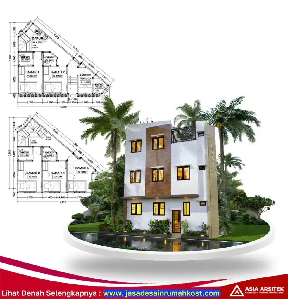 Jasa Arsitek Rumah Kost Mewah di Grogol Jakarta Barat