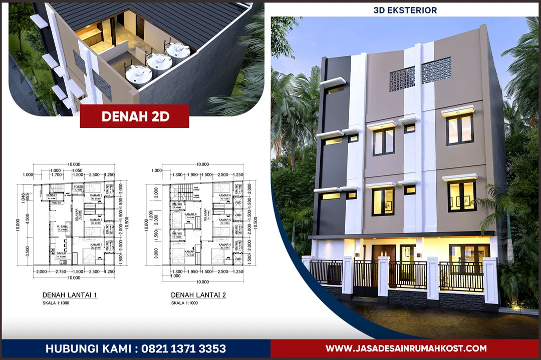 Jasa Desain Arsitek Kost Berpengalaman di Grogol Jakarta Barat
