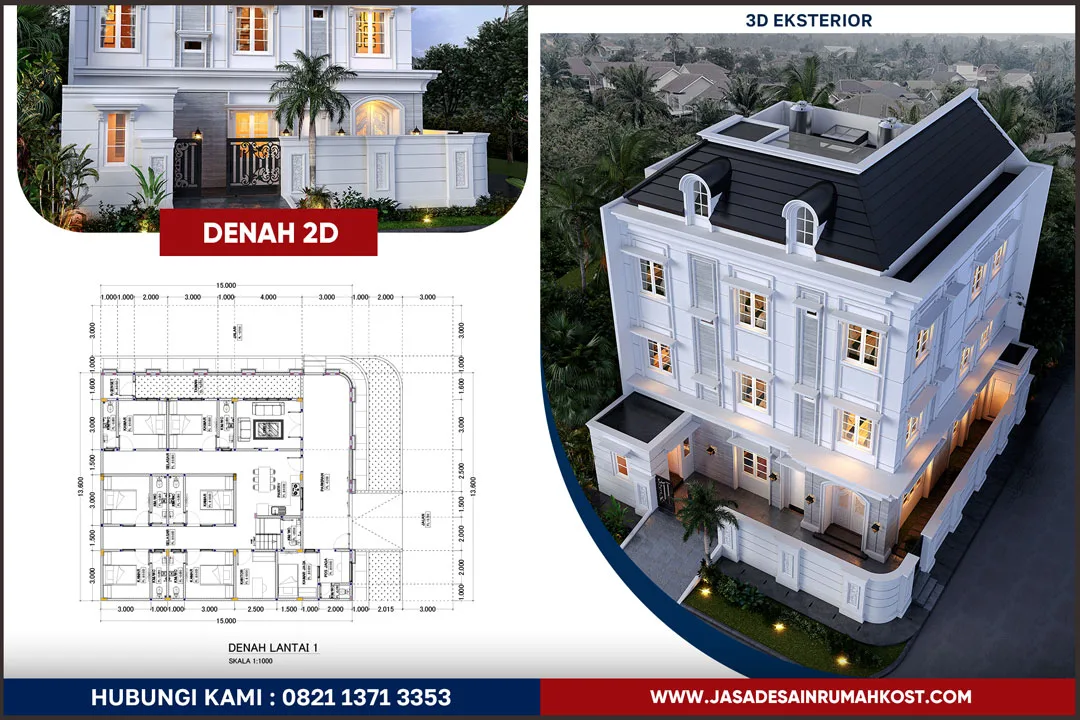 Jasa Desain Arsitek Kost PerMeter di Kembangan Jakarta Barat
