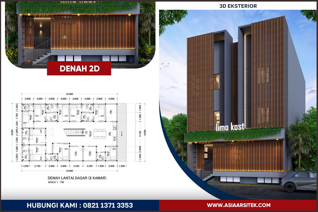 Jasa Desain Arsitek Kost PerMeter di Palmerah Jakarta Barat